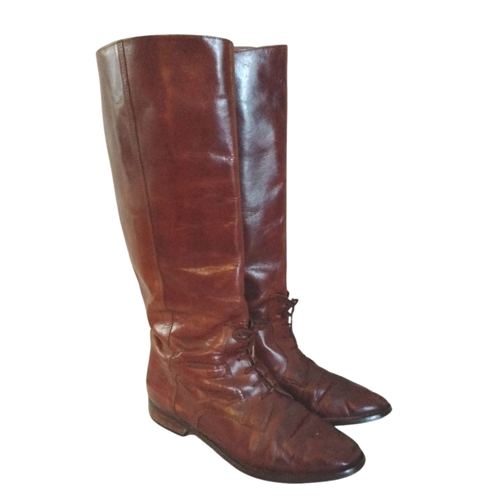 Vintage Maria Pia Marc Alpert Leather Riding Boots Knee High Boots Size 8.5
